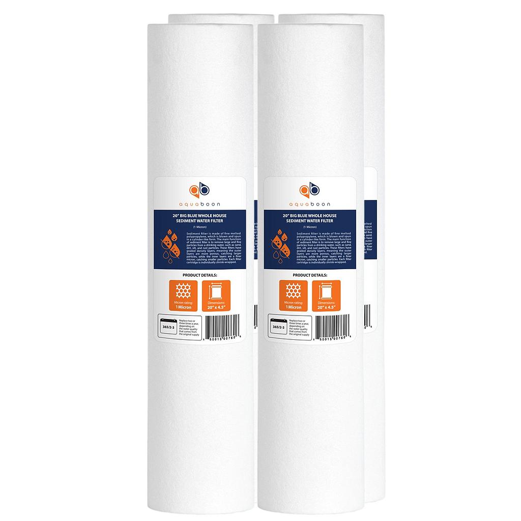 Aquaboon 5 Micron 20" Big Blue Water Filter Cartridge Replacement